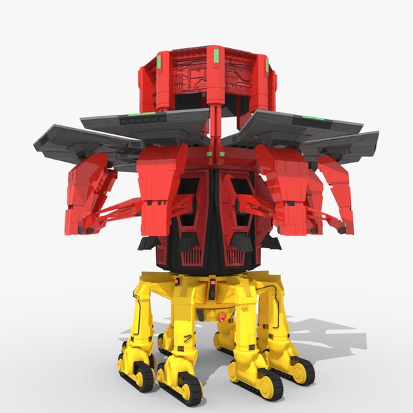 3d model of mobile landing robot character - Landing Robo LR-12 by Tschirner